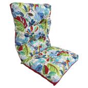 High-Back Patio Chair Cushion - Reversible - Blue/Red