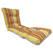 Patio Lounge Chair Cushion - Reversible - Red/Coral