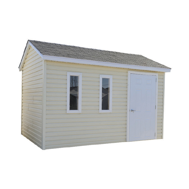 Cabanon Mauricie de Riopel, 1 porte en acier verrouillable, 2 fenêtres, jaune