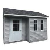 Riopel Karina Garden Shed - L-Shaped - One Lockable Steel Door - Vented Soffit