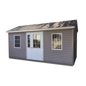 Riopel Mauricie Garden Shed - 10-ft L x 16-ft W - Lockable Steel Door - Vented Soffit - Storage - Arched Window