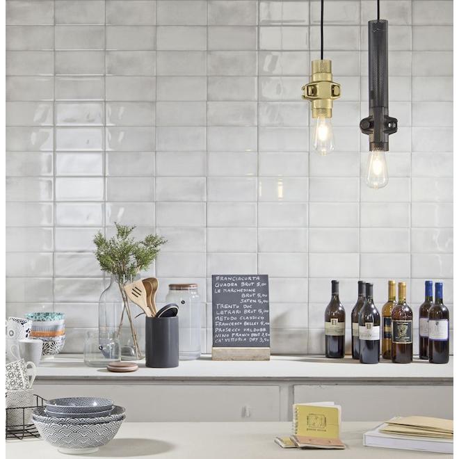 Iris Ceramica Be In Ceramic Tile - 4-in x 8-in - White