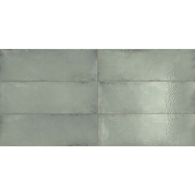 Iris Ceramica Be Like Ceramic Tiles - 24-in x 8-in - Marine Glossy - 12-Pack