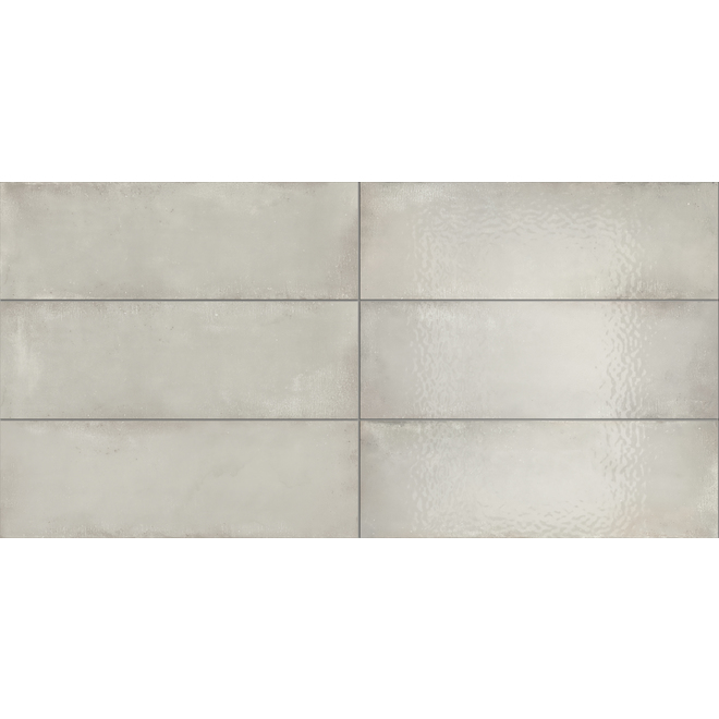 Iris Ceramica Be Like Ceramic Tiles - 24-in x 8-in - Shell Glossy - 12-Pack