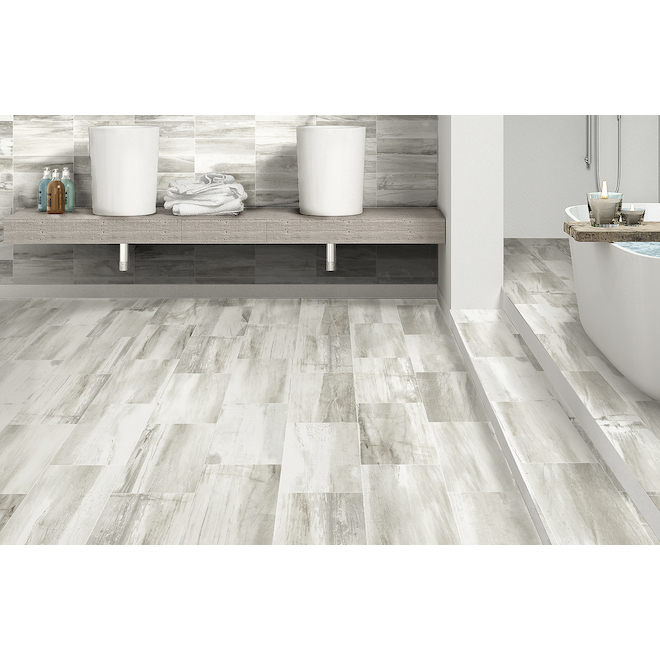 Carreaux de porcelaine couleur rivière Water Falls d'American Villa de 12 po x 24 po x 8 mm, 8/bte