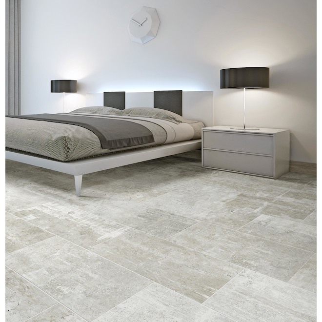 Style Selections Cornell Ivory Porcelain Tiles - 12-in x 24-in - 8 per Box