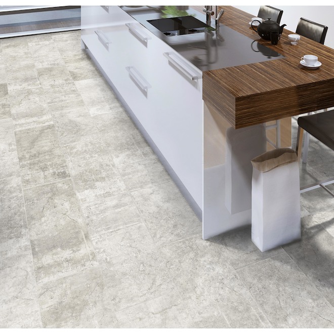 Style Selections Cornell Ivory Porcelain Tiles - 12-in x 24-in - 8 per Box