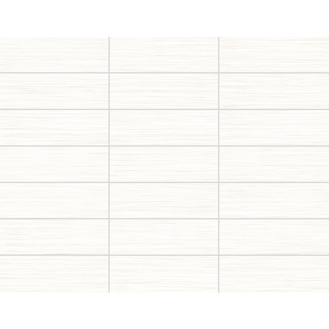 Carreau mural de céramique Cashmire d'American Villa, 4 po x 12 po, lin beige