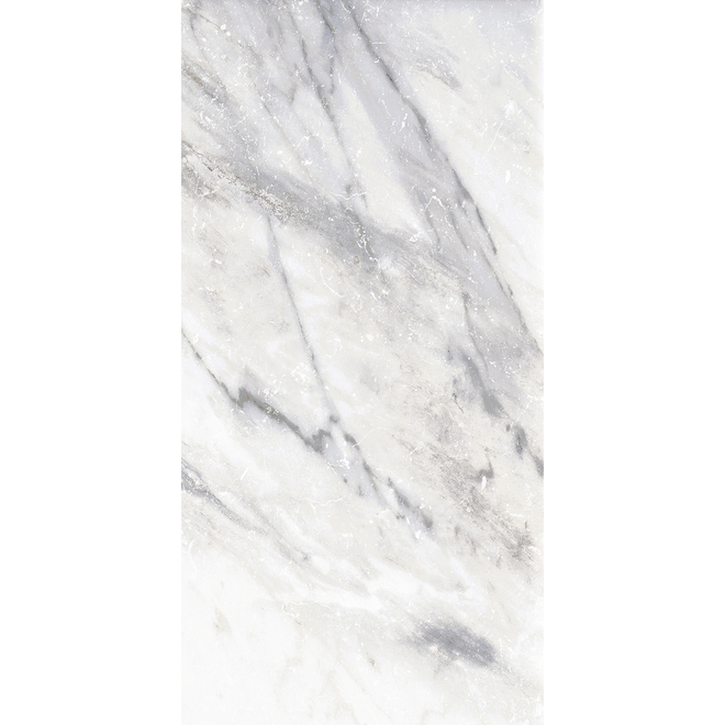 allen + roth Sovereign Stone 1 Pearl Porcelain Marble Floor and Wall Tile 12-in x 24-in