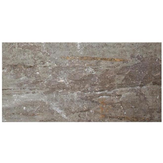 Precious Stones Porcelain Floor Tile - 12-in x 24-in - Brown