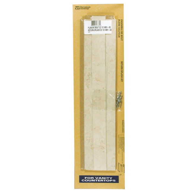VTI Fine Laminate Countertops Calacatta Oro Square Edge Laminate Kitchen Vanity Side Splash Kit