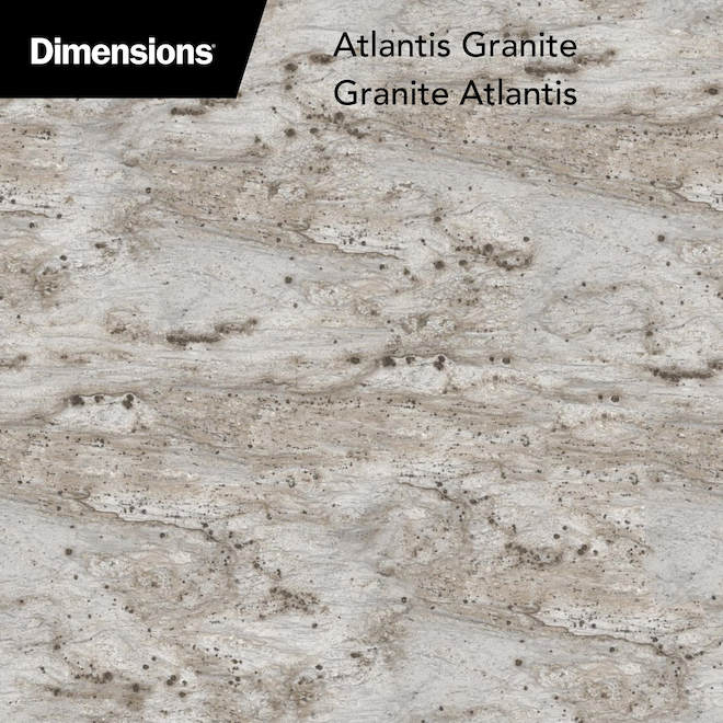 Laminate Countertop - 1.25'' x 25.5'' x 6' - Atlantis Granite