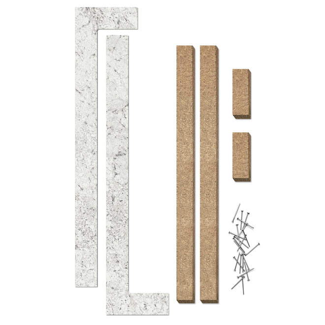 Belanger Laminates Countertop End Cap Kit - Laminate - Andino White - 1/2-in W x 28-in L