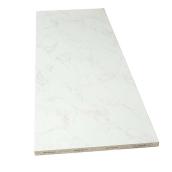 Belanger Laminates Stretta 72-in White Marble-Look Left-Hand Miter Laminate Kitchen Countertop