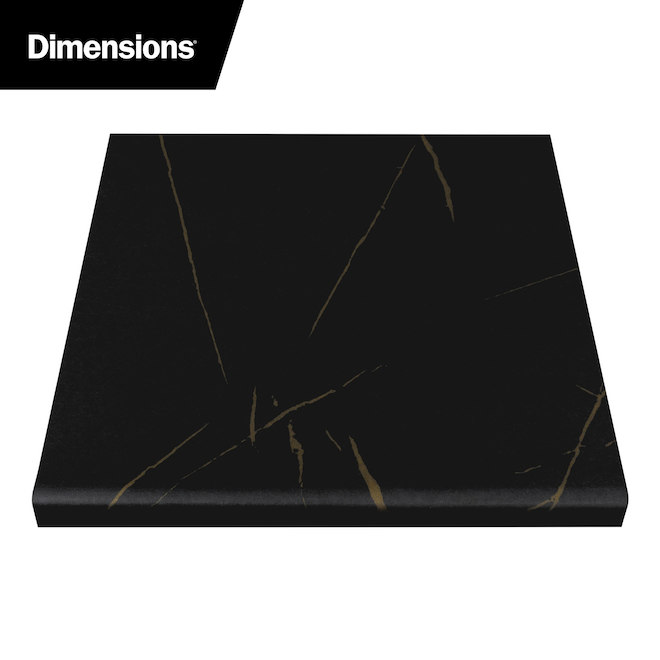 Bélanger Laminés Kitchen Countertop 25.25-in x 10-ft Black