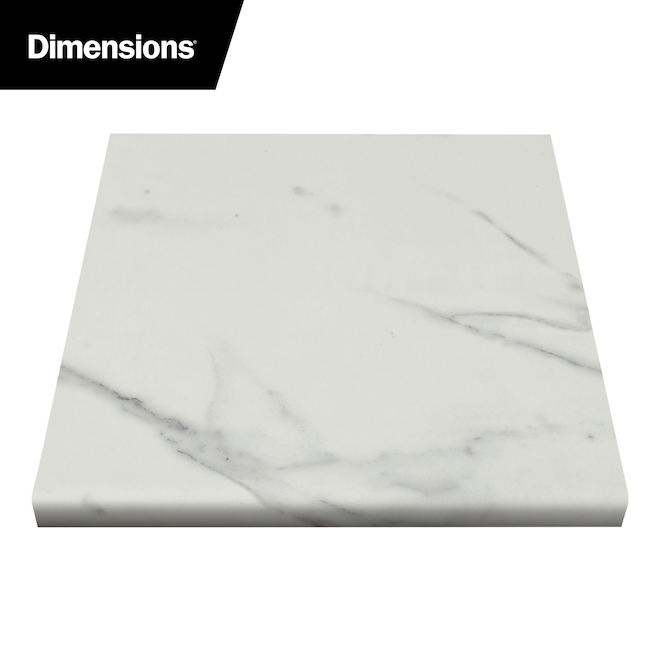 Bélanger Laminés Kitchen Countertop - Bianco Statuario - Post-Formed Laminate - 8-ft L x 25.25-in W