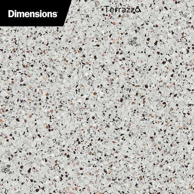 Comptoir de cuisine BL Dimensions de Bélanger Laminés en stratifié droit de 96 po, terrazzo