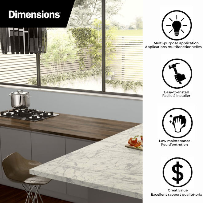 Belanger Laminates Countertop Return Splash Kit - Laminate - Walnut - 30-in x 1.5-in