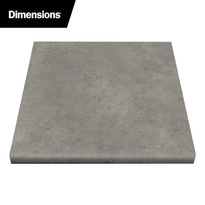 BL Dimensions 120-in Grey Straight Laminate Kitchen Countertop