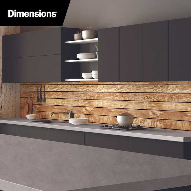 BL Dimensions 96-in Grey Straight Laminate Kitchen Countertop