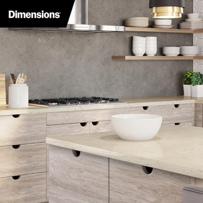 Bélanger Laminés 72-in Silver Straight Laminate Kitchen Countertop