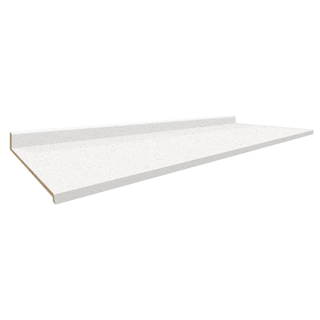 BL Dimensions 72-in White Straight Laminate Kitchen Countertop