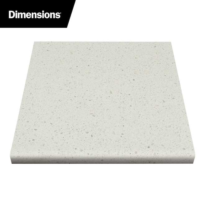 BL Dimensions 72-in White Straight Laminate Kitchen Countertop