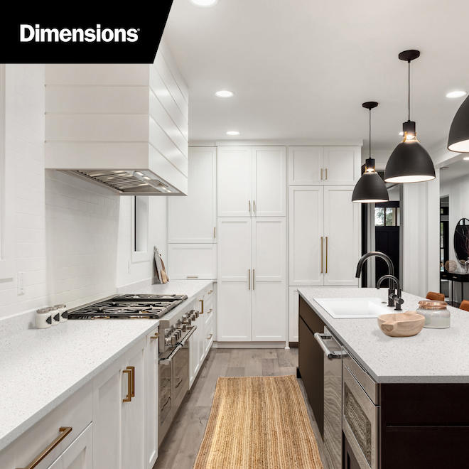 BL Dimensions 72-in White Straight Laminate Kitchen Countertop