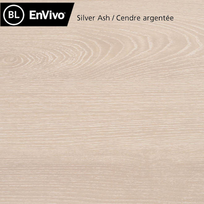 Tablette en mélamine EnVivo 1 x 10 x 48 po, cendre argentée