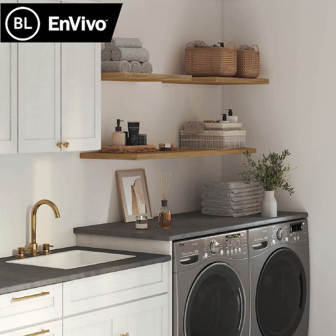 EnVivo Melamine Shelf 1 x 10 x 48-in - Beechwood