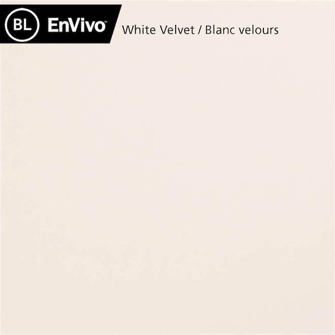 EnVivo Melamine Shelf 3/4 x 10 x 48-in - White Velvet Velvet