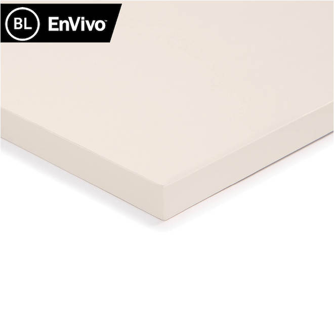 EnVivo Melamine Shelf 3/4 x 10 x 48-in - White Velvet Velvet