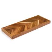 BL Centerpoint Floating Shelf in Acacia Wood with Chevron Pattern - 1.5 x 9.5 x 24-in