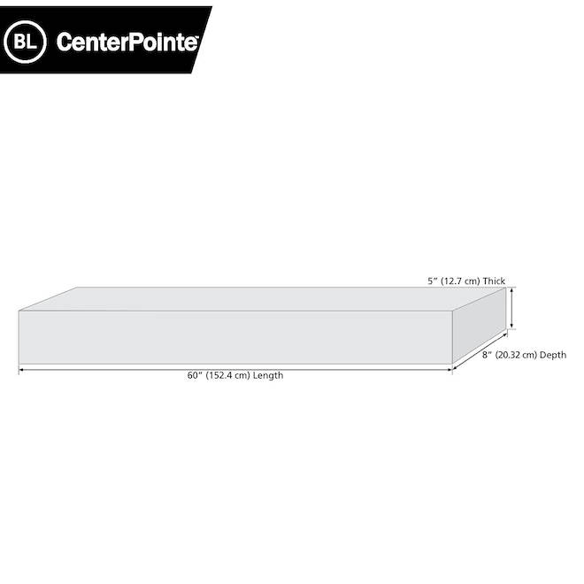 BL Centerpoint Floating Shelf in Acacia Wood for Mantels -  5 x 8 x 60-in