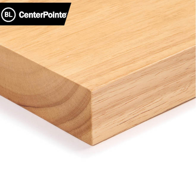 BL Centrepoint Floating Shelf in Hevea Wood 1.5 x 9.5 x 48-in