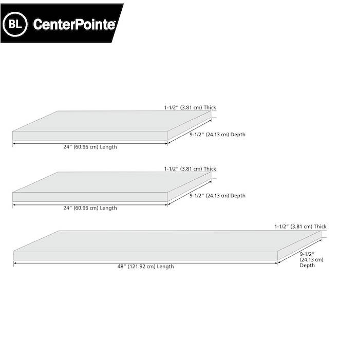 BL Centerpoint 3 Floating Shelves in Acacia Wood