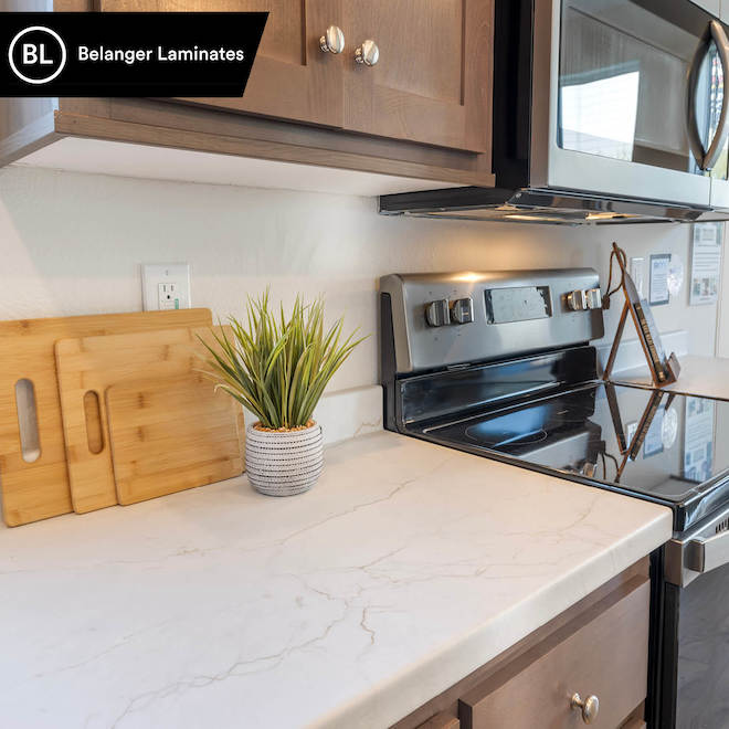 BL Dimensions Aluma Laminated Counter Top 72 x 25.25-in - Marble