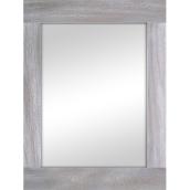 Columbia Rectangle Wall Mirror - 31 1/2-in x 47 1/2-in - Silver Metallic