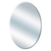 Columbia Frameless Bevelled Oval Mirror - 24-in x 28-in