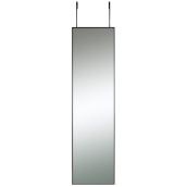 Miroir de porte Moderna de Columbia avec cadre noir brossé, 12,75 po x 48,75 po