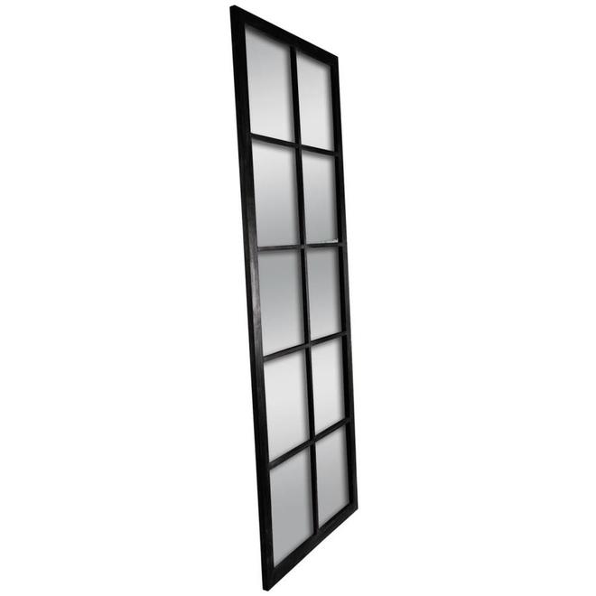 Miroir Columbia Prince à bordures minces 22 po x 60 po noir