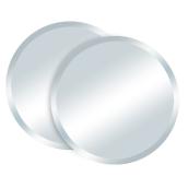 Columbia Frame 30-in L x 30-in W Round Clear Beveled Wall Mounted Mirror