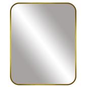 Hudson Home 35.5-in L x 23.5-in W Rectangular Gold Framed Wall Mounted Mirror