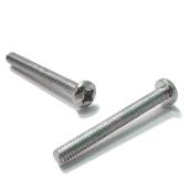 Reliable Zinc-Plated Pan Head Screws with Nut - #2 Quadrex Drive - #8 x 1 3/4-in - 10 Per Pack