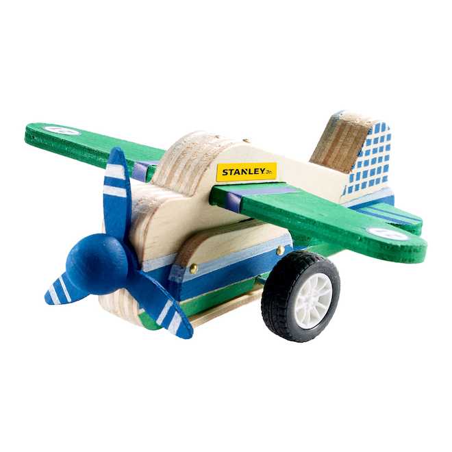 Stanley Jr. D.I.Y. Wood Airplane Kit Made for Kids 5 yrs+ - 24 Pieces ...