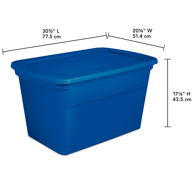 Sterlite Storage Box with Latch - Plastic - 114-Ltre - Blue
