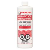 Acide chlorhydrique Kencro, nettoie le béton peint, acide chlorhydrique à 31,45 %, 1 L