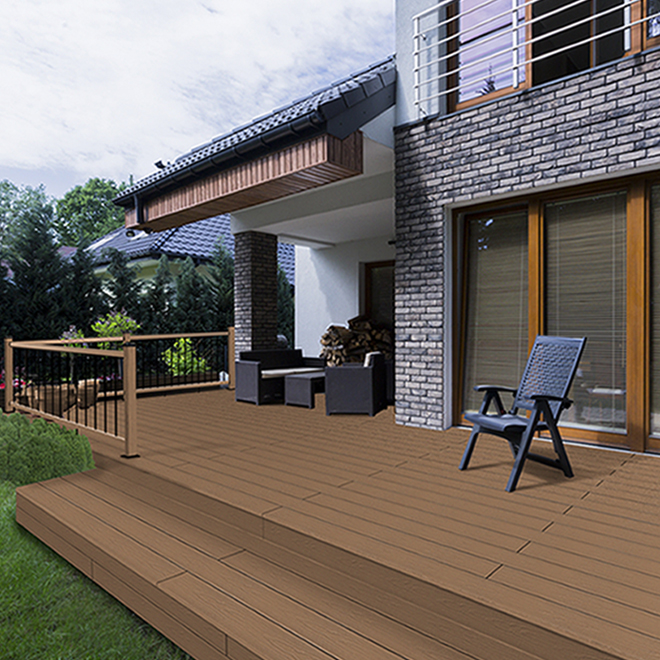 Composite Deck Board - 16' - Teak