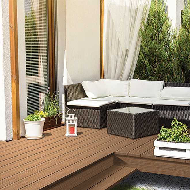 LEADVISION Composite Stair Nosing Elegance Premium Teak