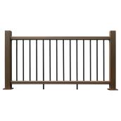 Poteau d'extrémité pour rampe, 3 1/2 x 39'', comp., noyer